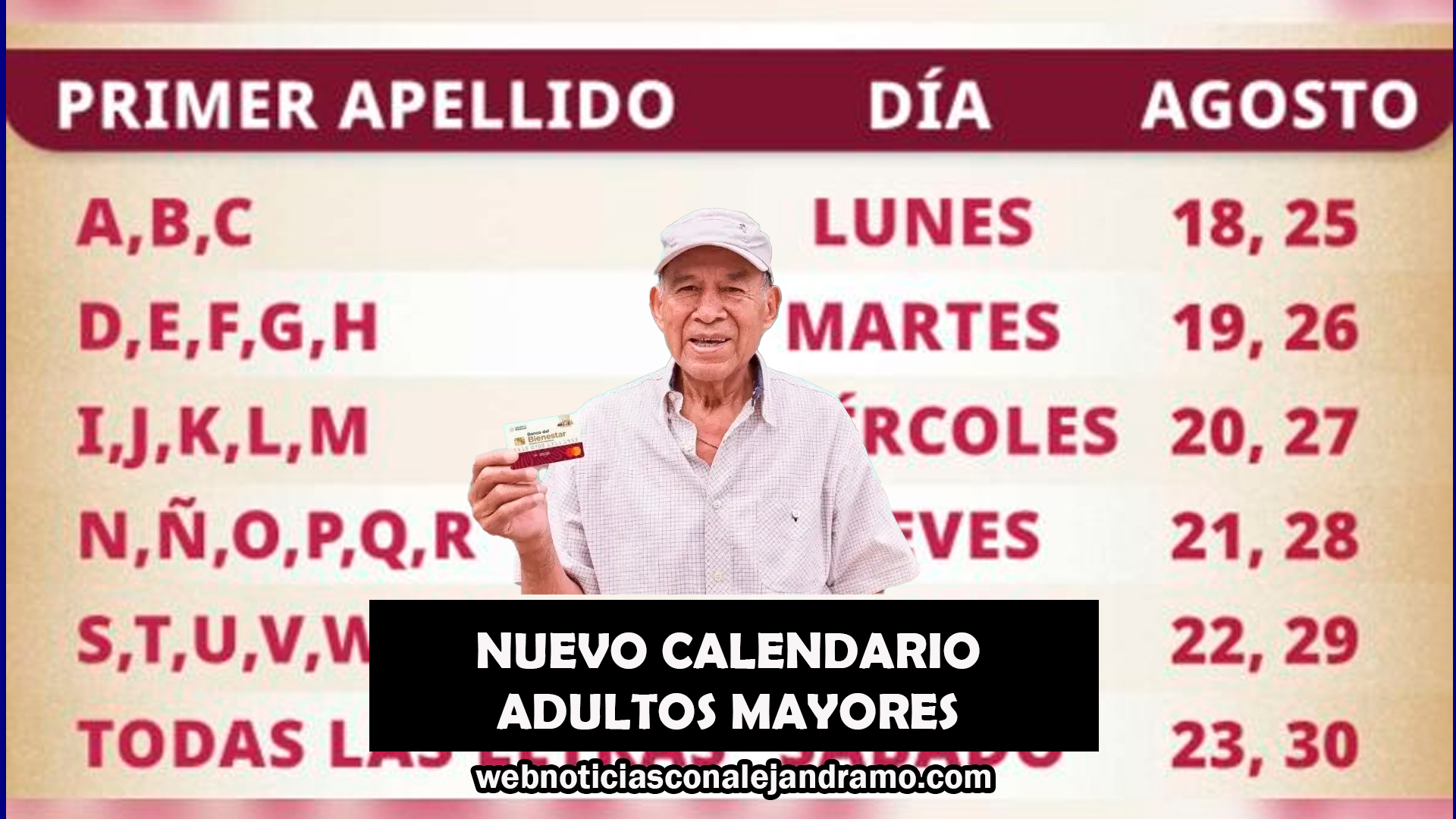 Arranca el registro nacional para Hombres de 65 años en la Pensión Bienestar: del 18 al 30 de agosto