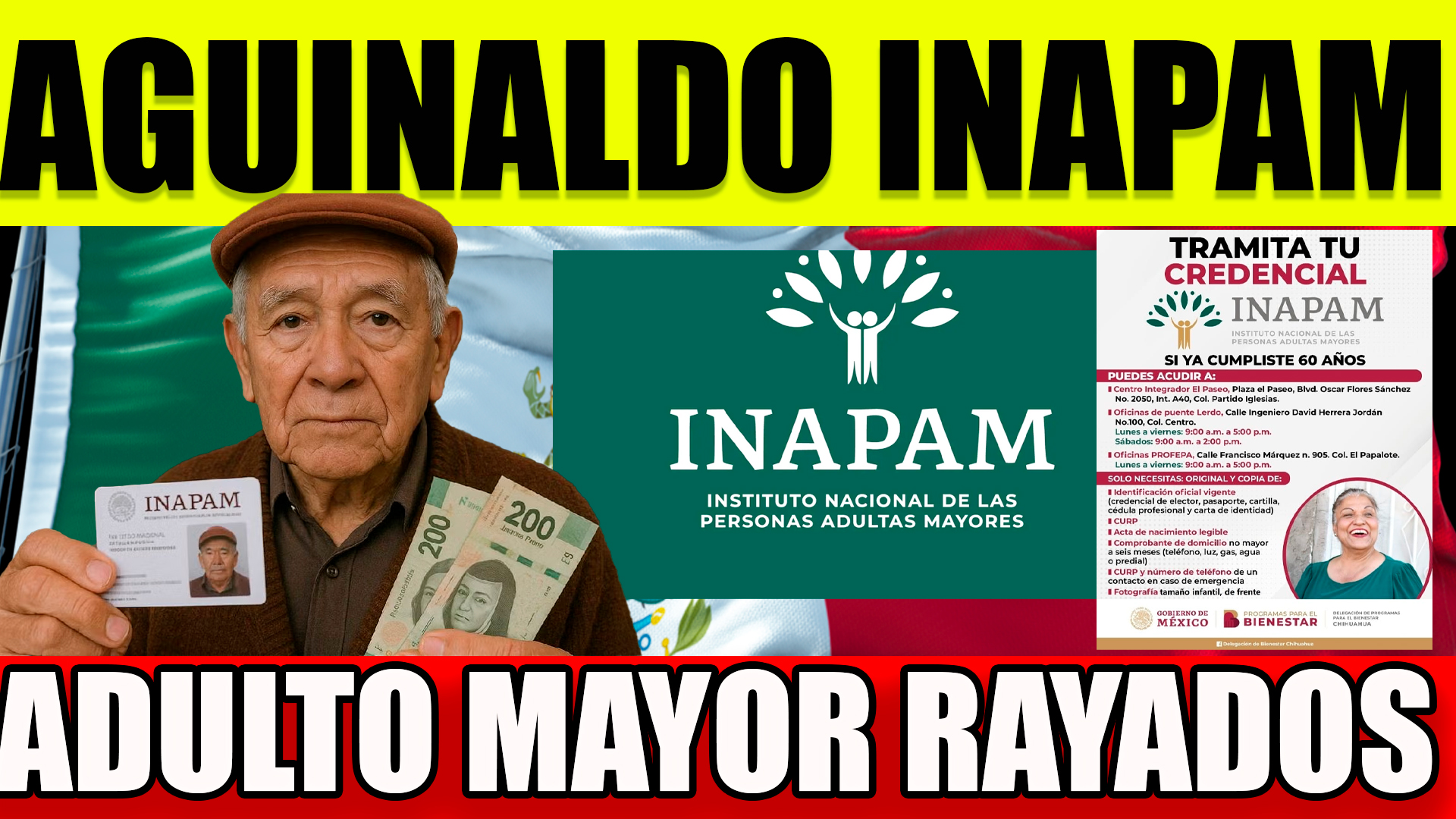 Aguinaldo de INAPAM con vinculación productiva ADULTOS MAYORES