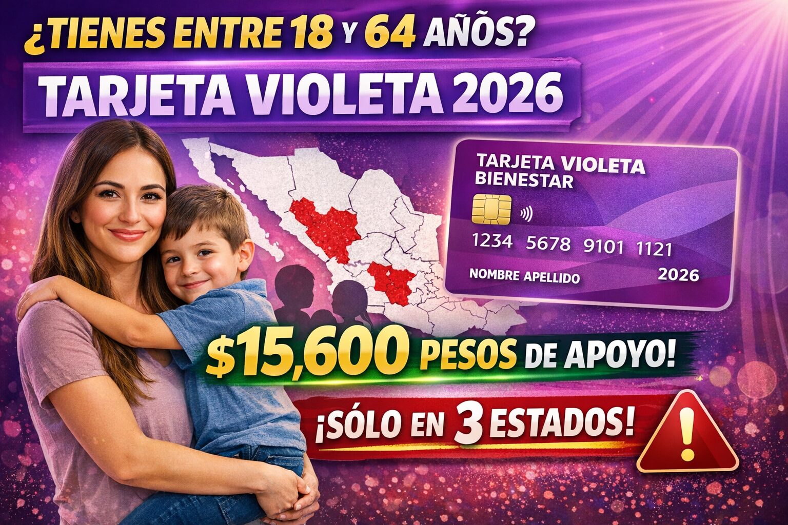 ¿Tienes entre 18 y 64 años y eres mamá soltera o sostén de hogar? Esto es lo que debes saber sobre la Tarjeta Violeta 2026