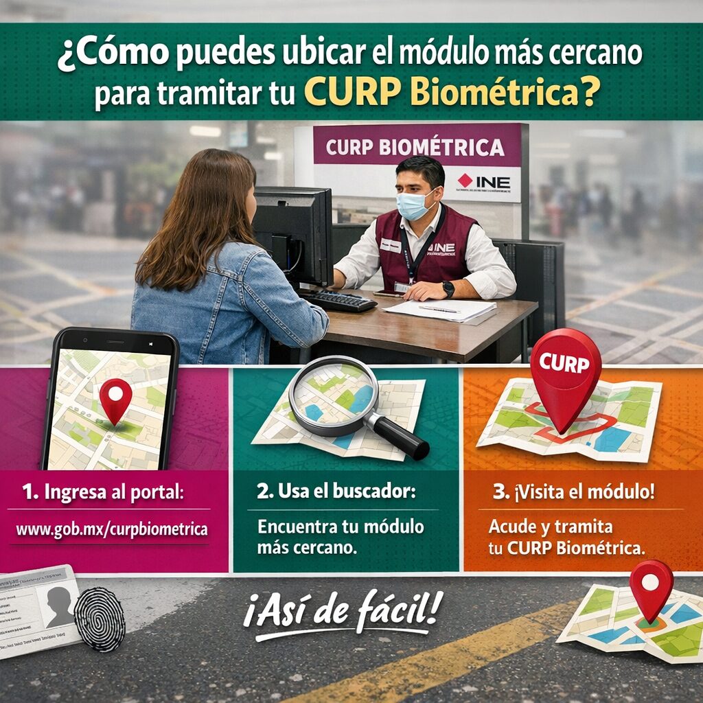 ¿Cómo puedes ubicar el módulo más cercano para tramitar tu CURP Biométrica en México?