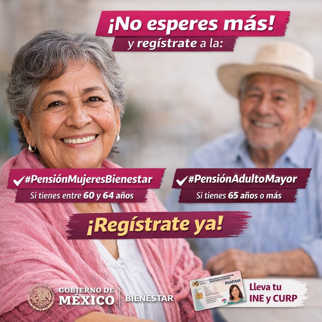 Pensión Mujeres Bienestar y Pensión para el Bienestar de las Personas Adultas Mayores: requisitos, montos y cómo registrarse en 2026