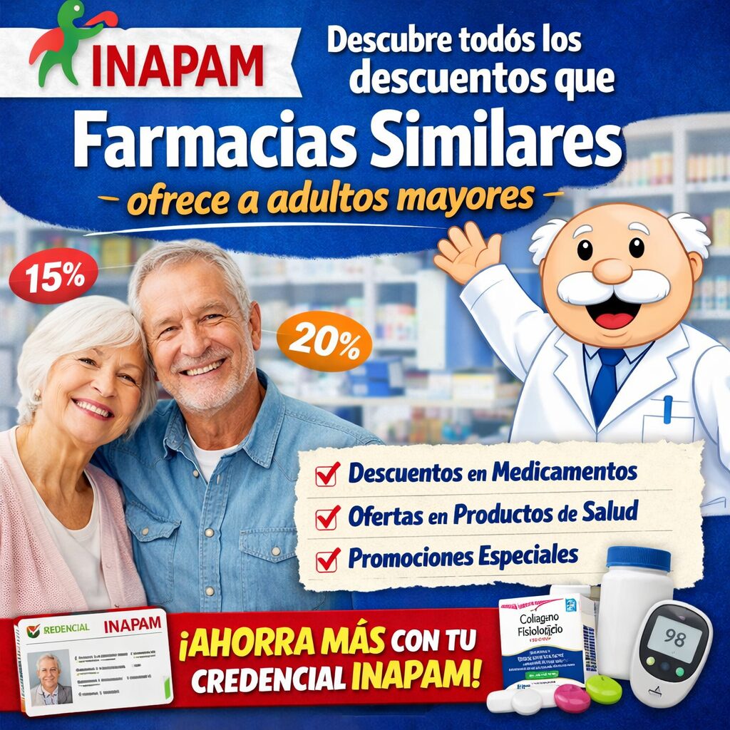 INAPAM: Descubre todos los descuentos que Farmacias Similares ofrece a adultos mayores
