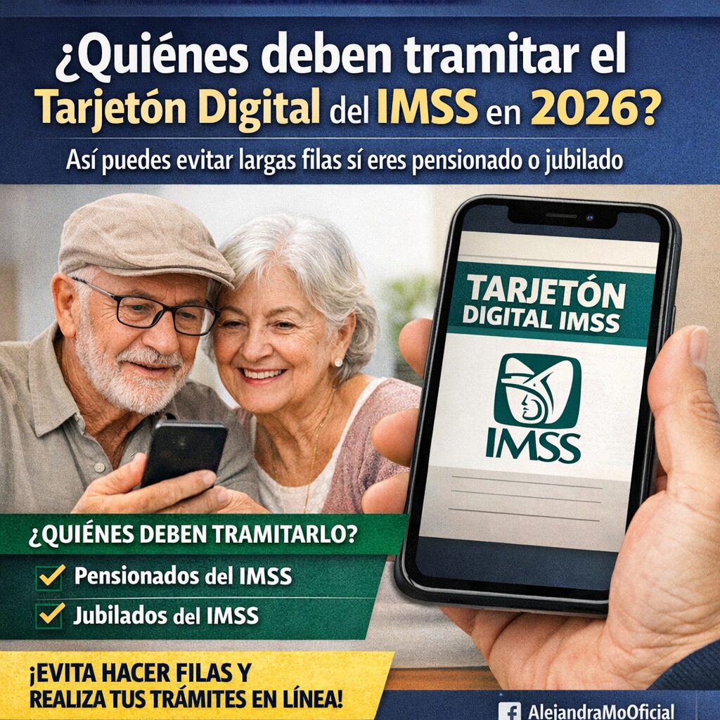 ¿Quiénes deben tramitar el Tarjetón Digital del IMSS en 2026? Así puedes evitar largas filas si eres pensionado o jubilado