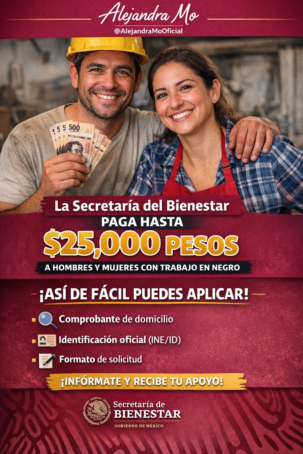 La Secretaría del Bienestar apoya con hasta 25,000 pesos a personas con trabajo informal: guía para solicitarlo