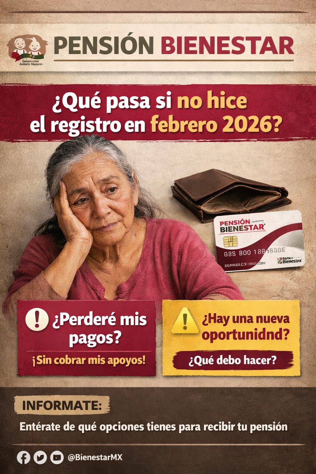 Pensión Bienestar: ¿Qué pasa si no hice el registro en febrero 2026 y cuándo será el próximo?