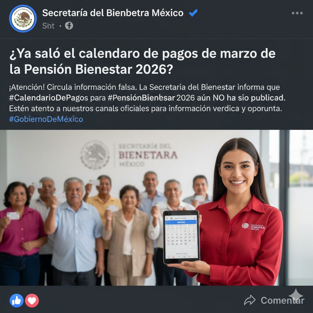 ¿Ya salió el calendario de pagos de marzo de la Pensión Bienestar 2026? Secretaría del Bienestar lo aclara