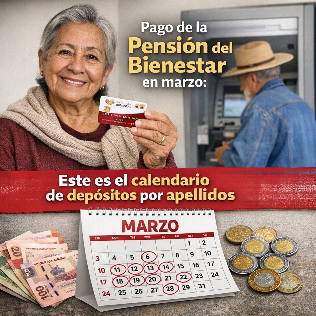 Calendario de Pagos de la Pensión del Bienestar en marzo 2026: qué es, cuánto dinero dan y dónde consultarlo
