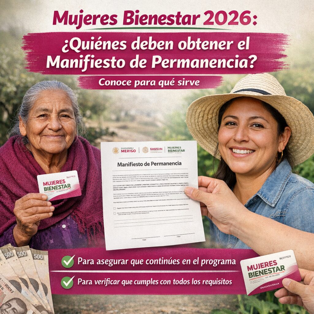 Mujeres Bienestar 2026: ¿quiénes deben obtener el Manifiesto de Permanencia? Conoce para qué sirve