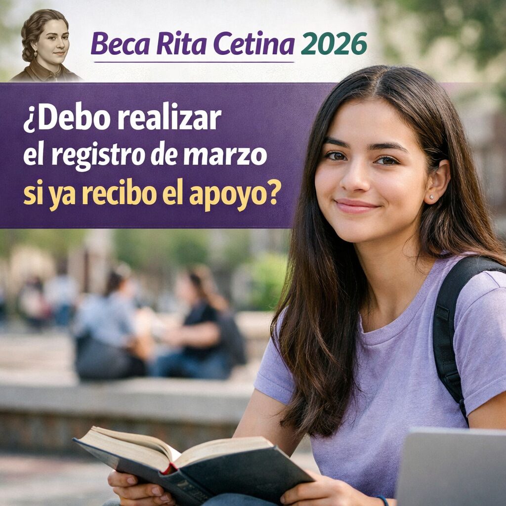 Beca Rita Cetina 2026: ¿Debo realizar el registro de marzo si ya recibo el apoyo?