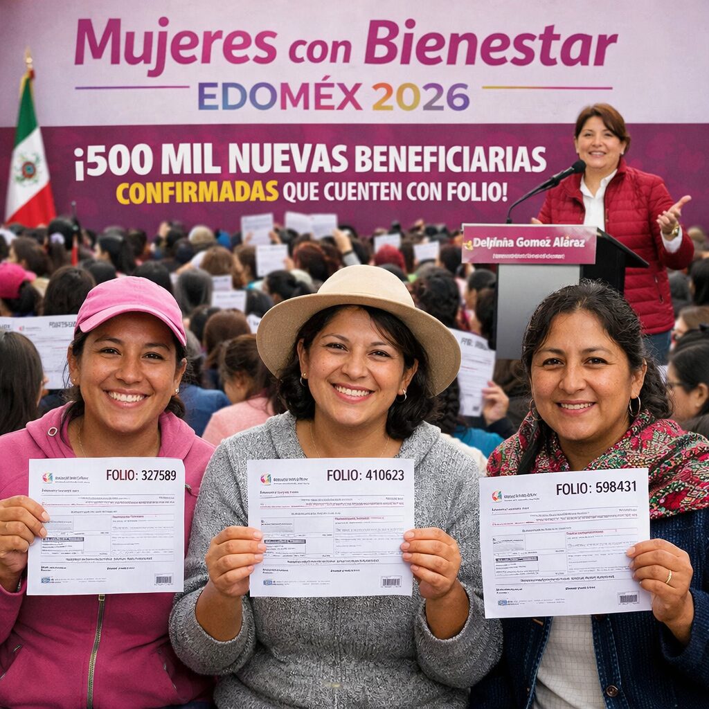 Mujeres con Bienestar Edomex 2026: confirman incorporación de 500 mil nuevas beneficiarias con folio de registro