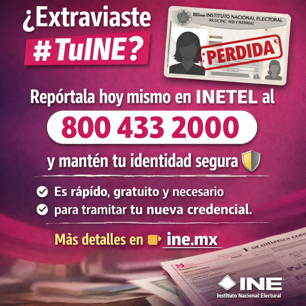 ¿Perdiste tu credencial para votar? Así puedes reportarla y evitar el robo de identidad ante el INE
