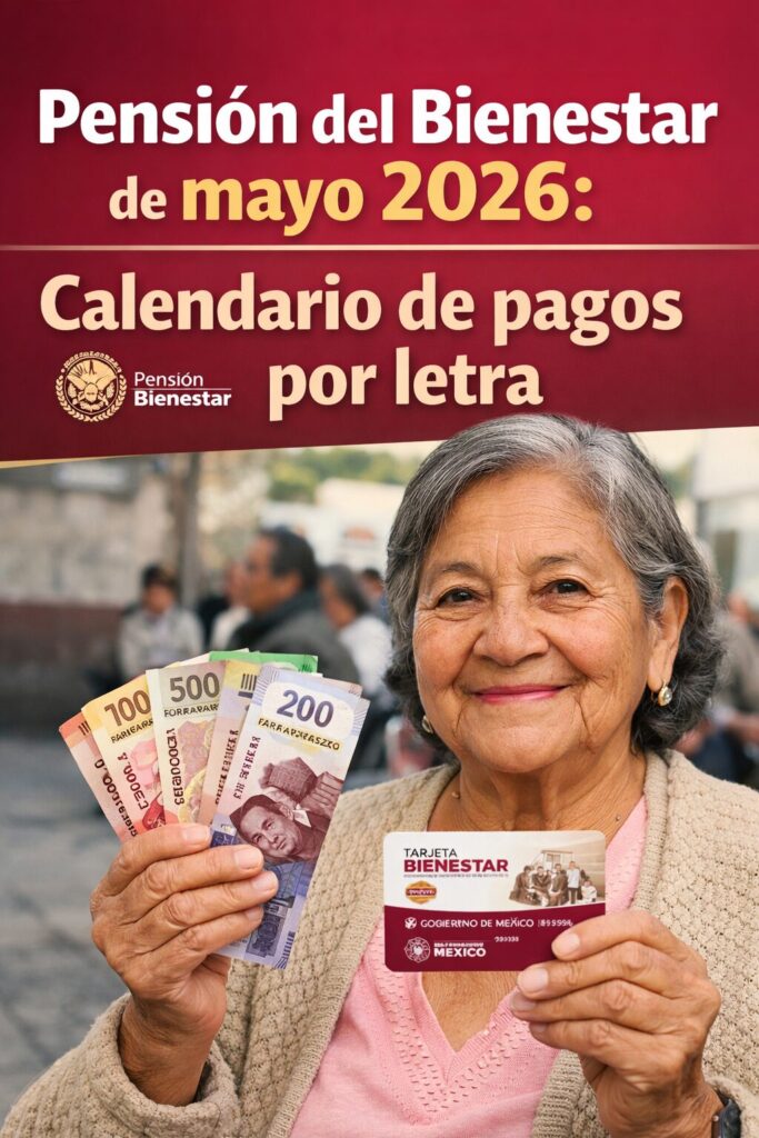 📅 Pensión del Bienestar mayo 2026: el calendario por letra ya está ...