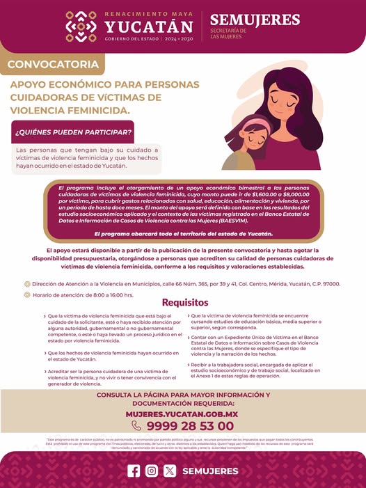 Convocatoria abierta: gobierno ofrece hasta 8 mil pesos bimestrales a cuidadores de víctimas de violencia