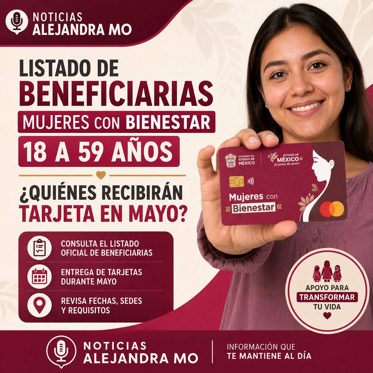 ¡CONFIRMADO! Mujeres con Bienestar 2026: Revelan Quiénes Recibirán Tarjeta en Mayo y Cómo Saber si Fuiste Seleccionada