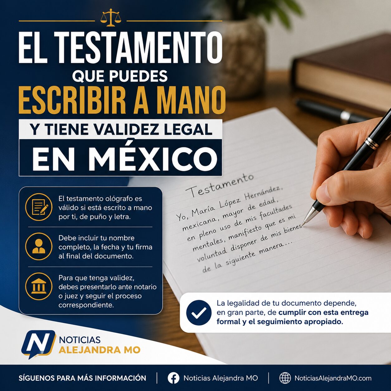 ¡Sí Tiene Validez! El Testamento Escrito a Mano que Miles de Mexicanos Usan para Heredar sus Bienes Legalmente en 2026