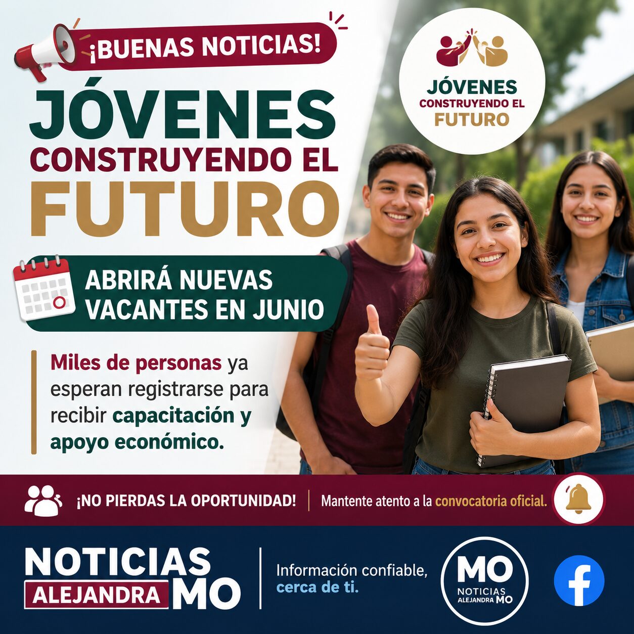 ¡CONFIRMADO! Jóvenes Construyendo el Futuro Abrirá Nuevas Vacantes en Junio 2026 y Miles Buscan Registrarse para Recibir Más de 8 Mil Pesos