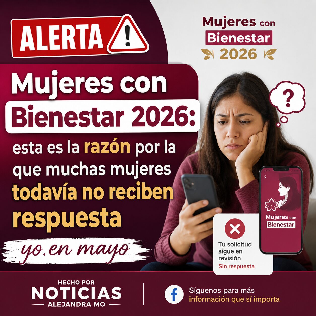 ALERTA Mujeres con Bienestar 2026: esta es la razón por la que muchas mujeres todavía no reciben respuesta