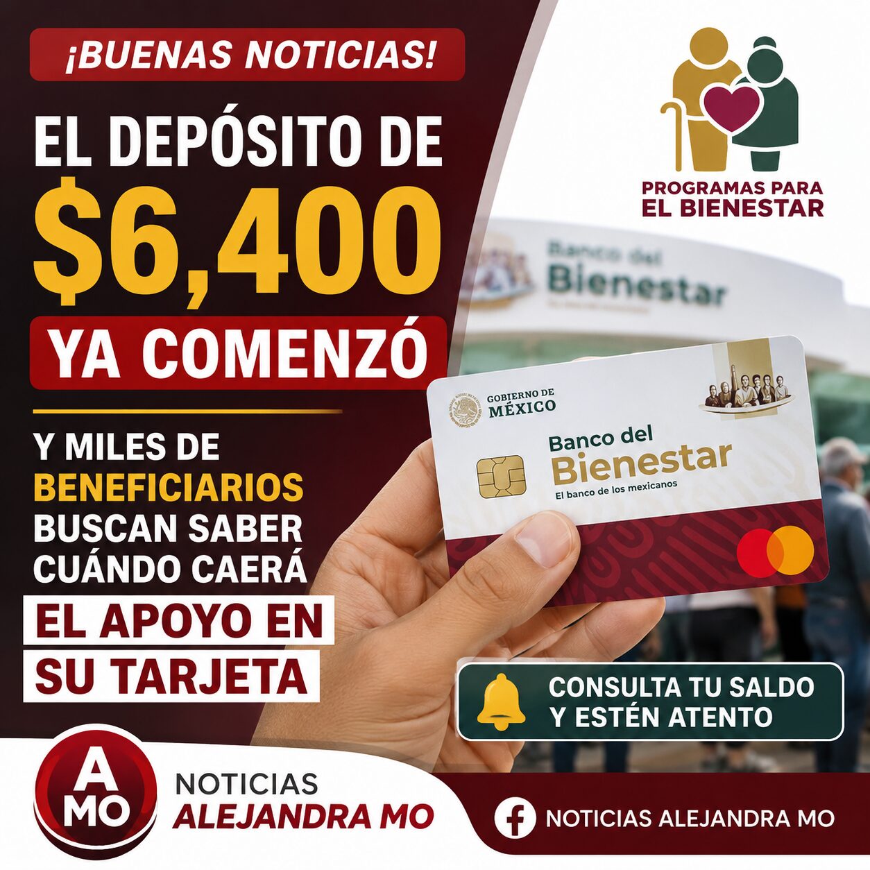 Atención adultos mayores: estas son las letras que cobran primero la Pensión Bienestar en mayo 2026