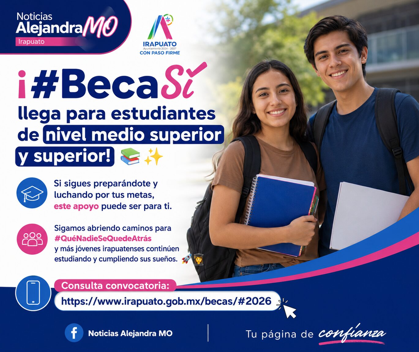 🚨 BecaSí 2026 en Irapuato: Lanzan NUEVA Convocatoria para Prepa y Universidad; así puedes registrarte HOY