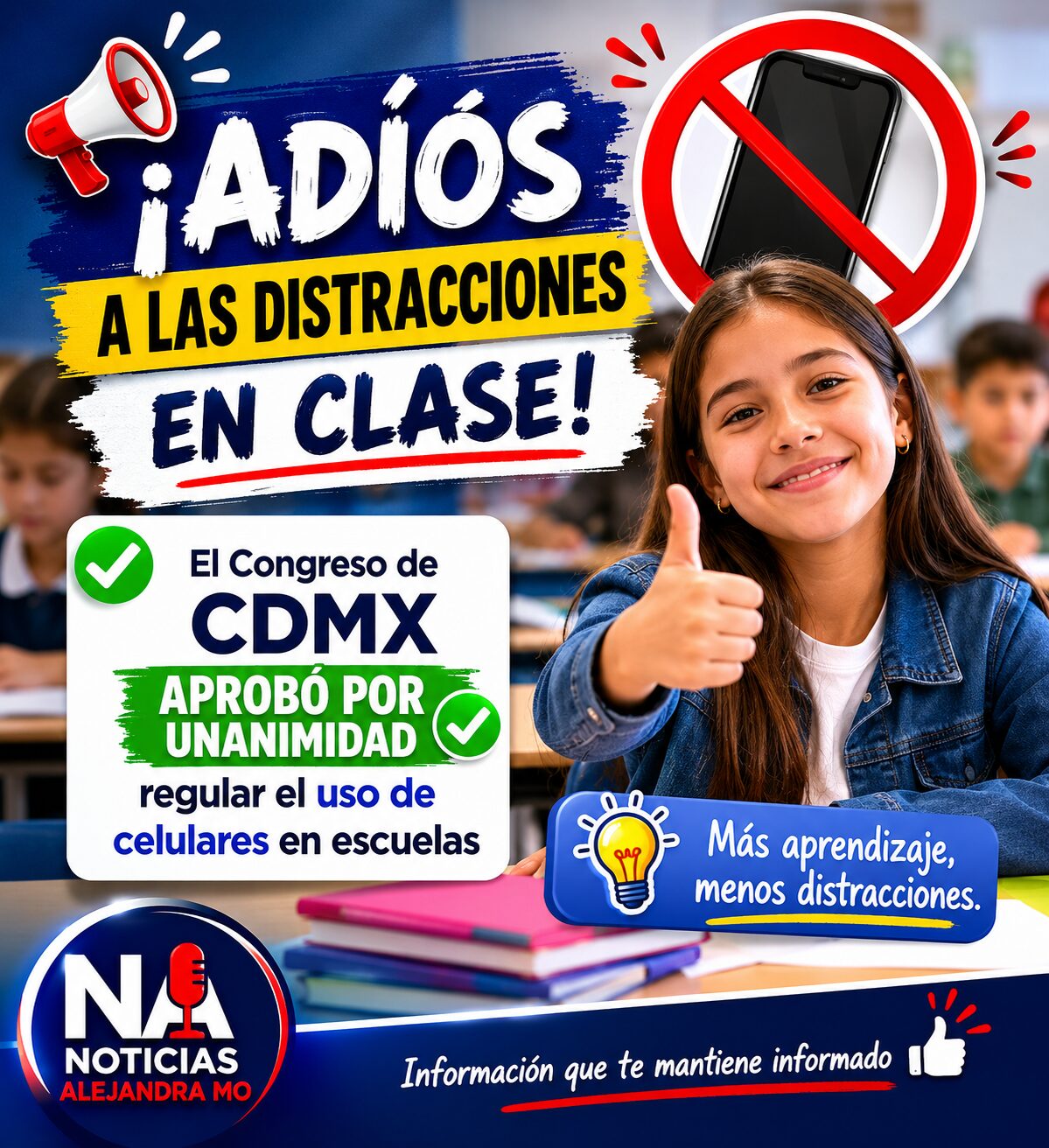 📵 ¡Se acabó el celular libre en clases! Congreso de CDMX aprueba histórica regulación en escuelas y desata debate nacional