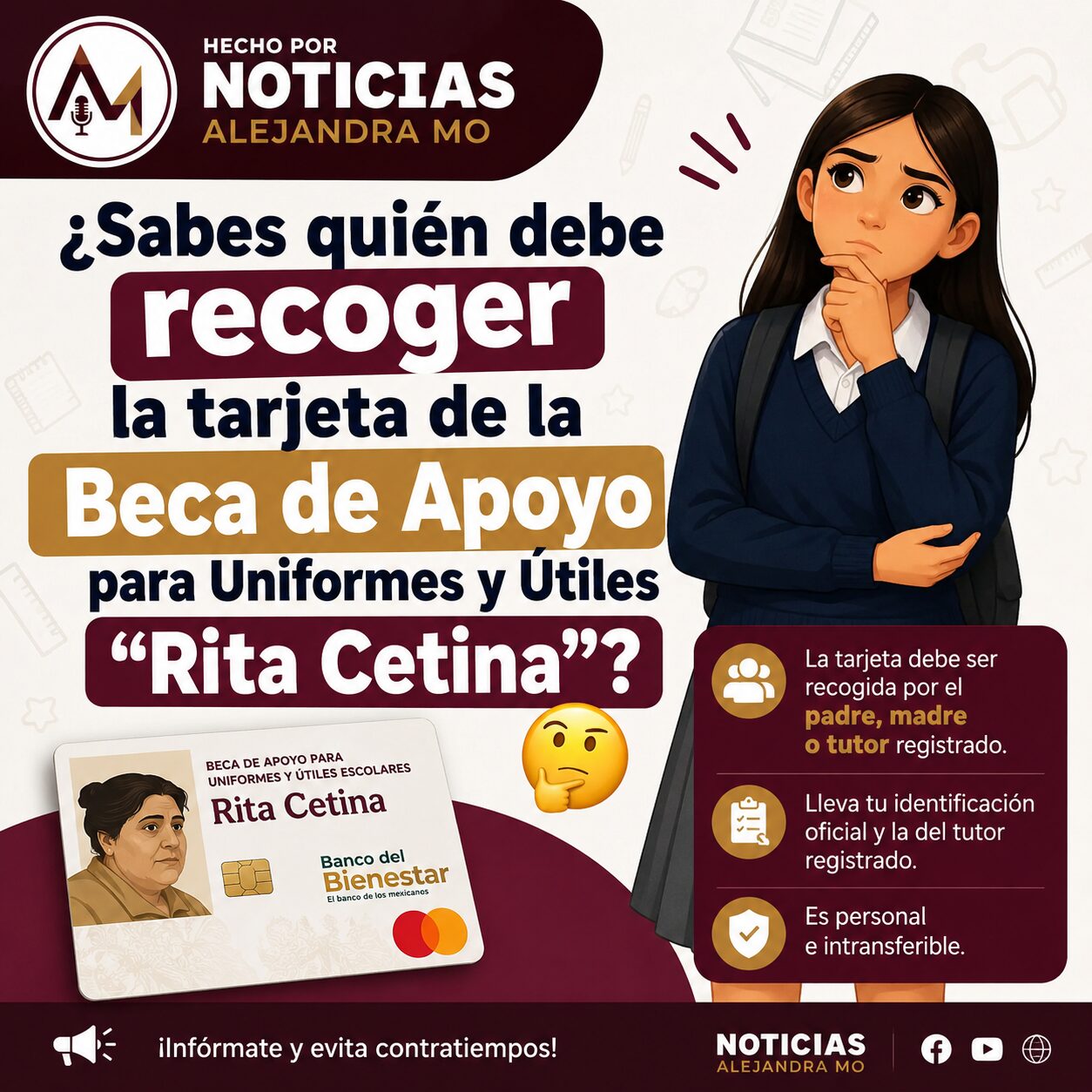 🚨 ¡ACLARAN TODO! Esta Persona SÍ Debe Recoger la Tarjeta de la Beca Rita Cetina para Recibir los $2,500 en 2026