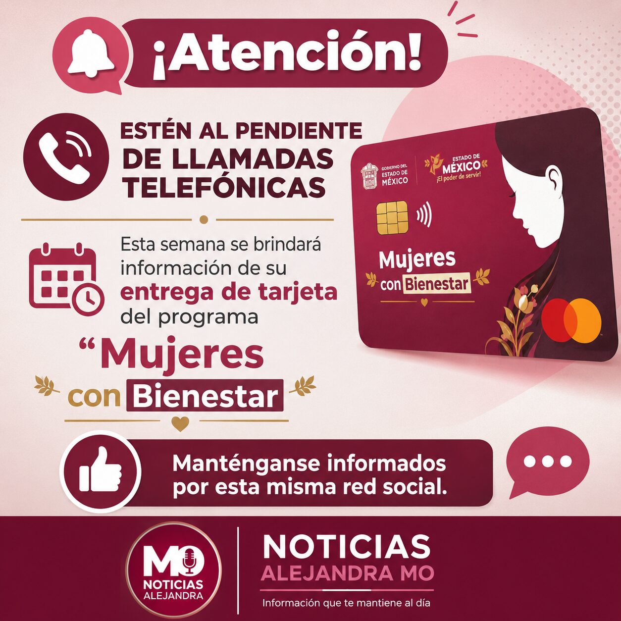 🚨 ¡ALERTA MUJERES CON BIENESTAR! Esta Semana Podrían Llamarte para Entregar tu Tarjeta del Programa en 2026