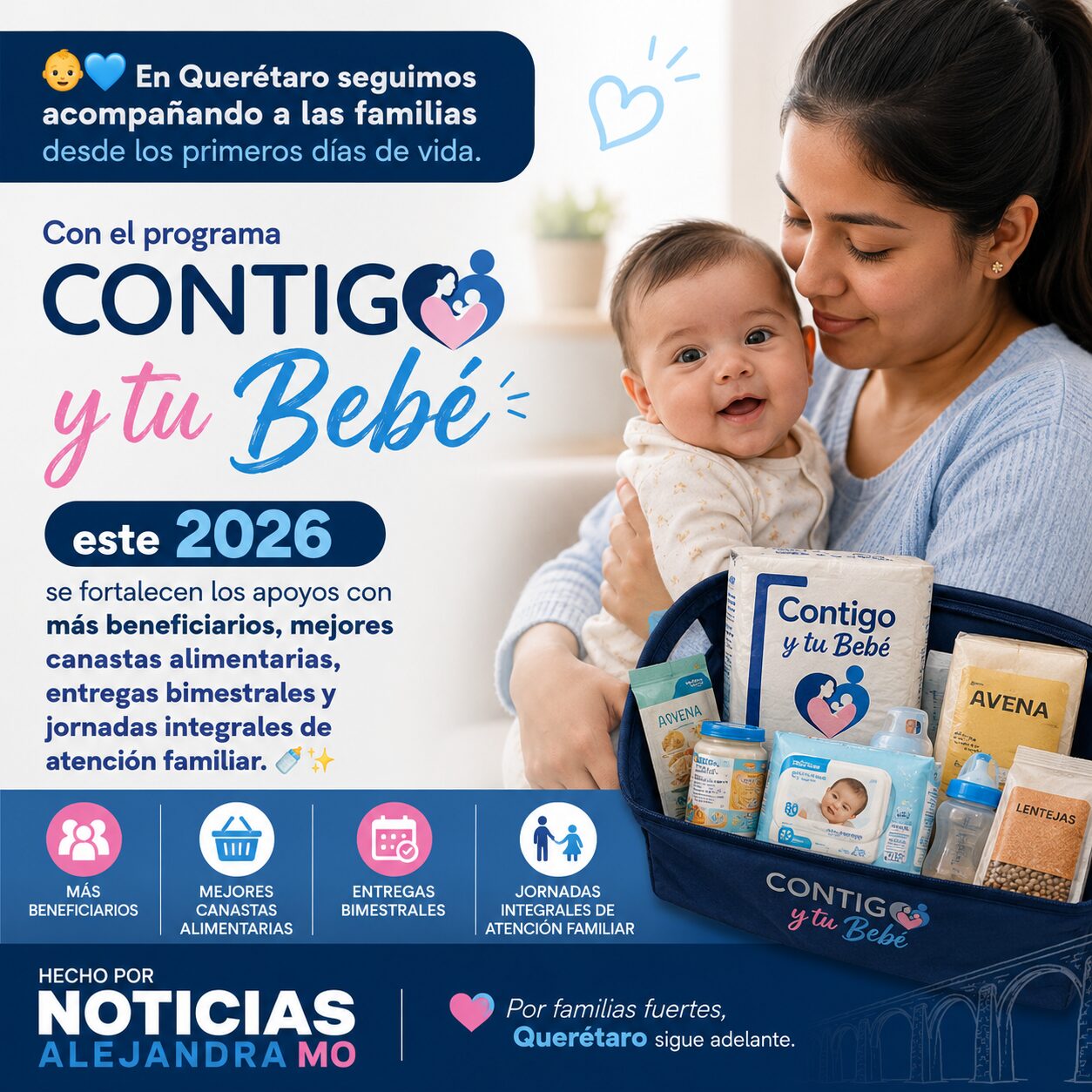 🚨 “Contigo y tu Bebé 2026” EXPANDE APOYOS: Más Familias Recibirán Canastas, Atención Médica y Beneficios Bimestrales
