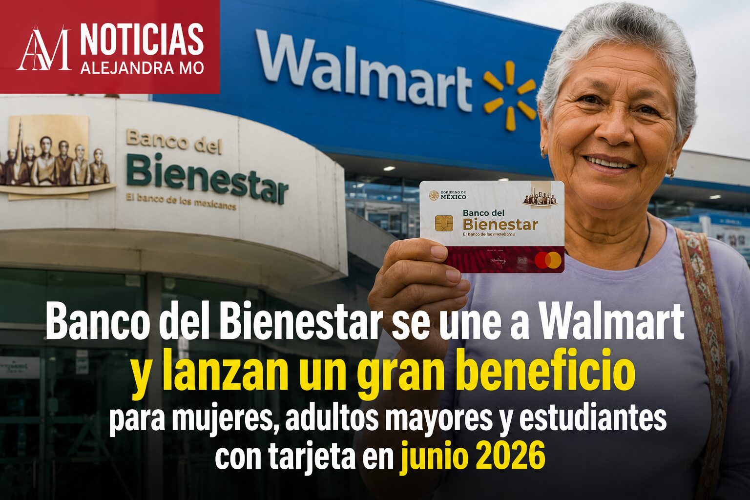 Banco del Bienestar se une a Walmart y lanzan un gran beneficio para mujeres, adultos mayores y estudiantes con tarjeta en junio 2026