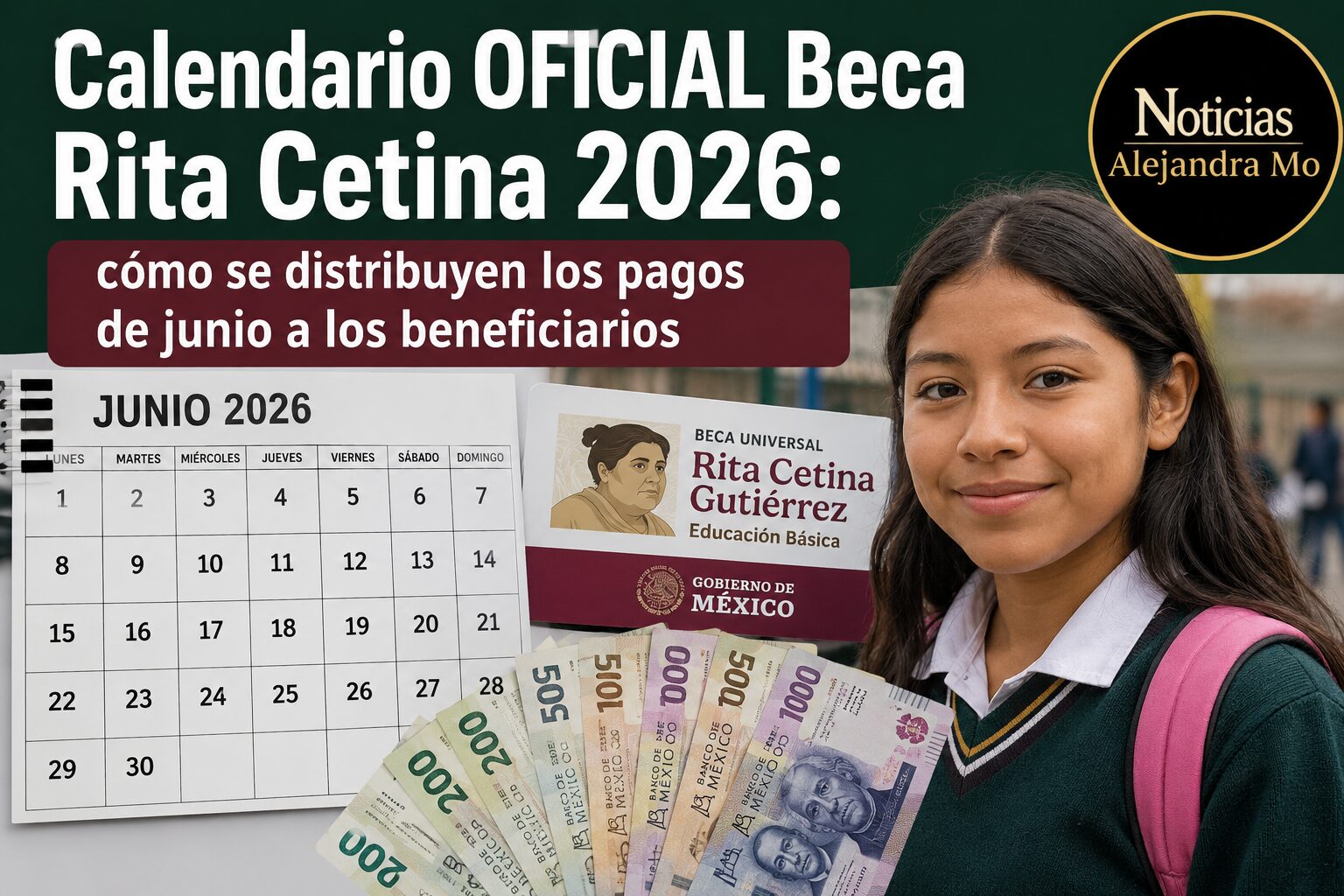 Calendario OFICIAL Beca Rita Cetina 2026: cómo se distribuyen los pagos de junio a los beneficiarios