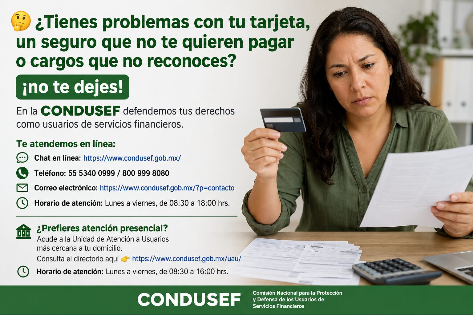 ¡Alerta Usuarios Bancarios! CONDUSEF Refuerza la Defensa Contra Cargos No Reconocidos, Fraudes y Problemas con Seguros en México