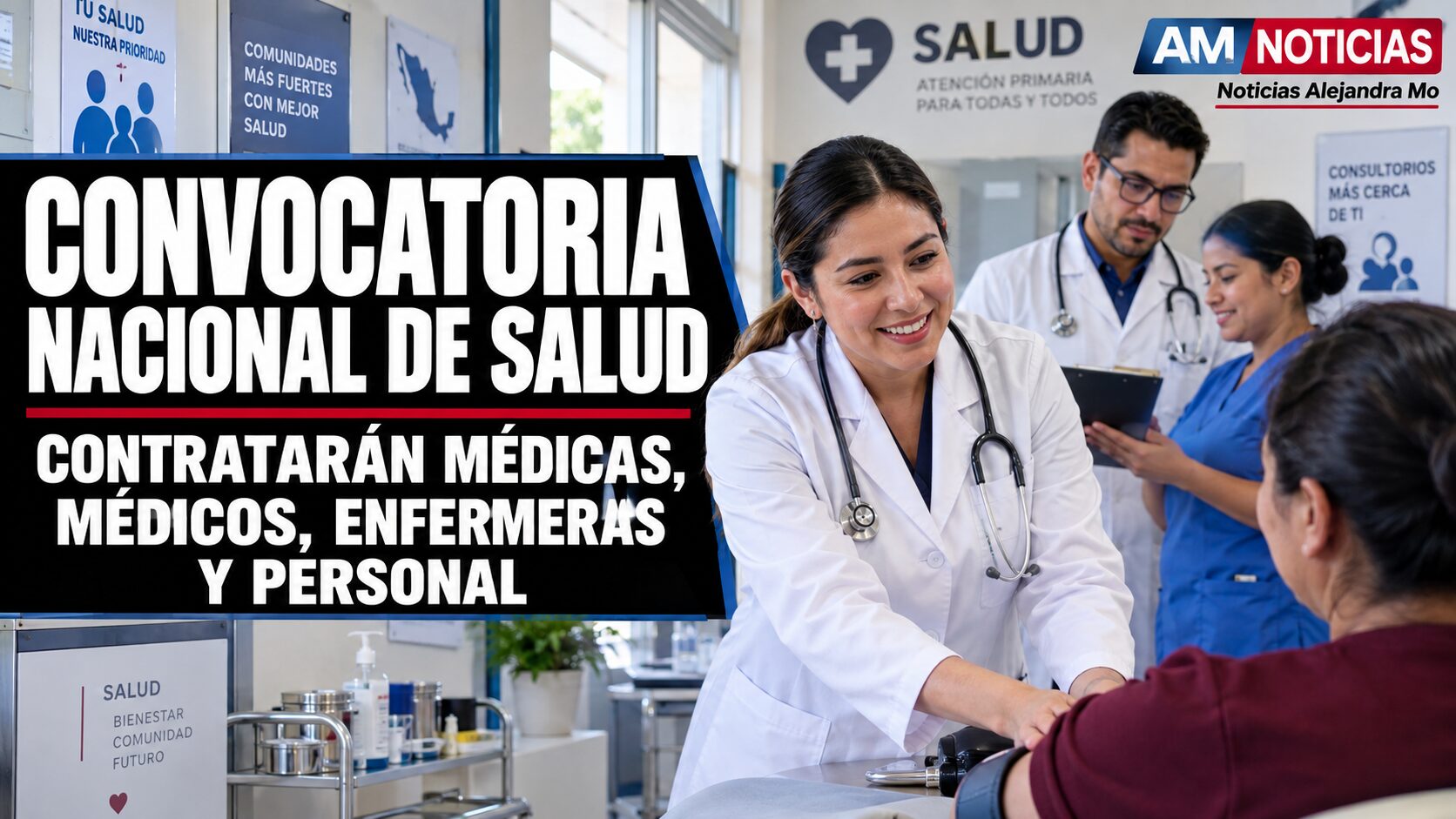 Convocatoria nacional de Salud: contratarán médicas, médicos, enfermeras y personal para nuevos consultorios