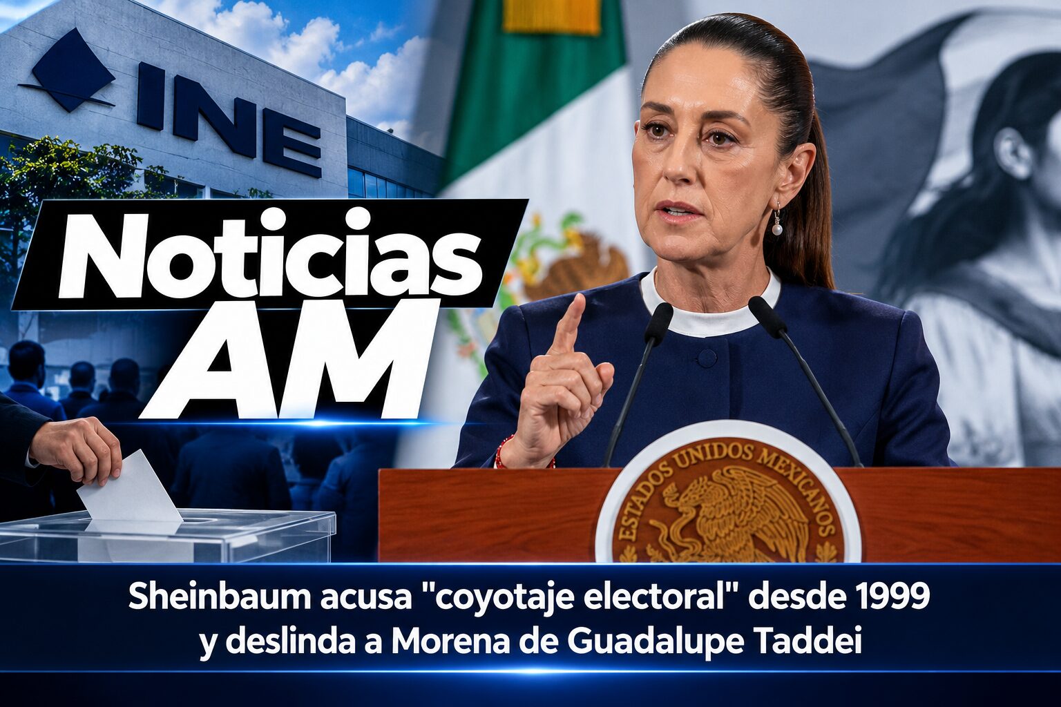 Sheinbaum acusa “coyotaje electoral” desde 1999 y deslinda a Morena de Guadalupe Taddei