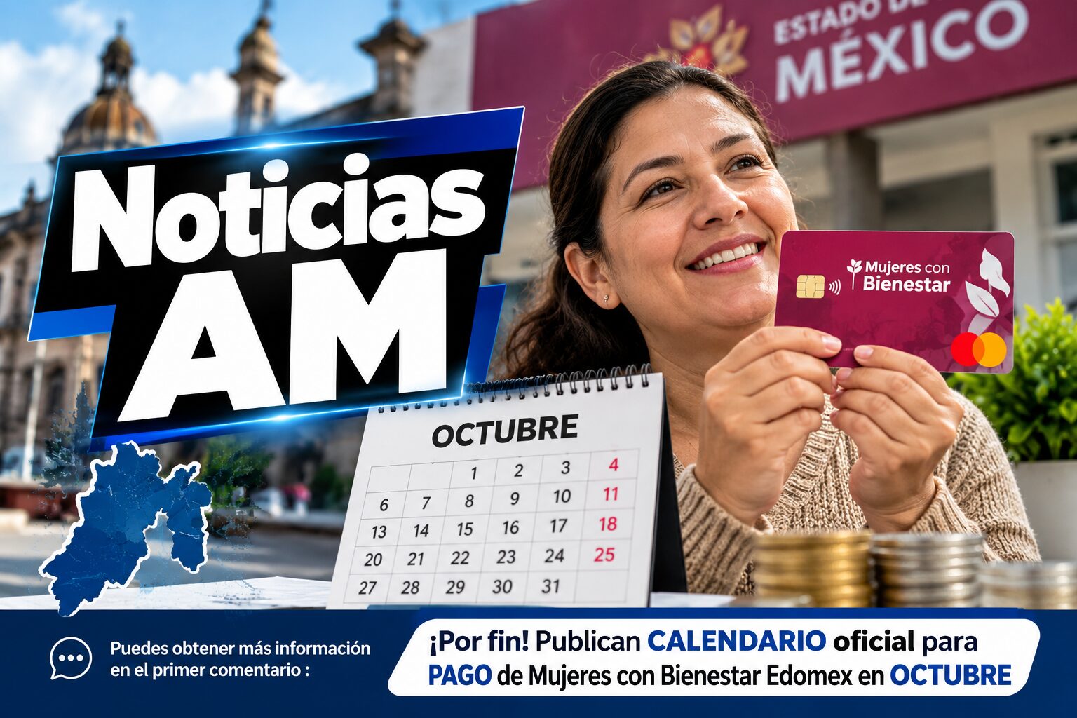 ¡Por fin! Publican calendario de pago de Mujeres con Bienestar Edomex en octubre de 2026: fechas y quiénes cobran $2,500
