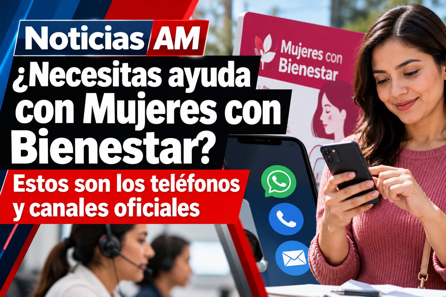 ¿Necesitas ayuda con Mujeres con Bienestar? Estos son los teléfonos y canales oficiales