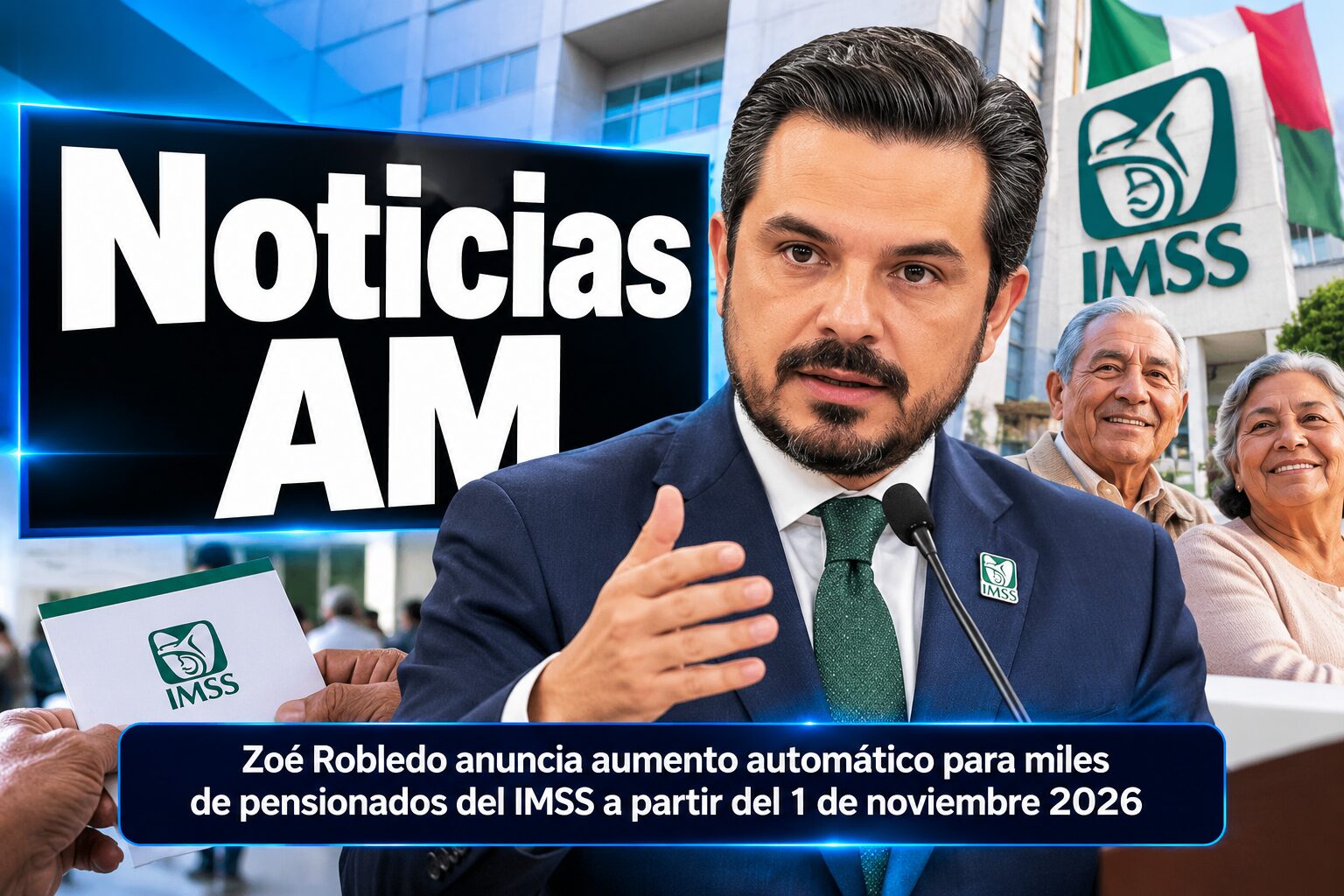 Zoé Robledo anuncia aumento automático para miles de pensionados del IMSS a partir del 1 de noviembre de 2026: ¿quiénes recibirán el incremento del 8%?